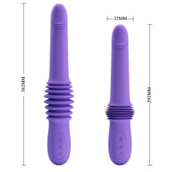 Pretty Love Gode avec poussée Pazuzu 15 x 3.5 cm Violet